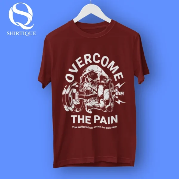 Overcome the Pain Gym Graphic T-Shirt - Image 6