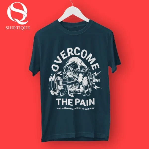 Overcome the Pain Gym Graphic T-Shirt - Image 7
